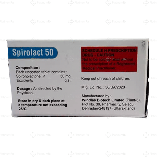 Spirolact 50mg Tablet 10s