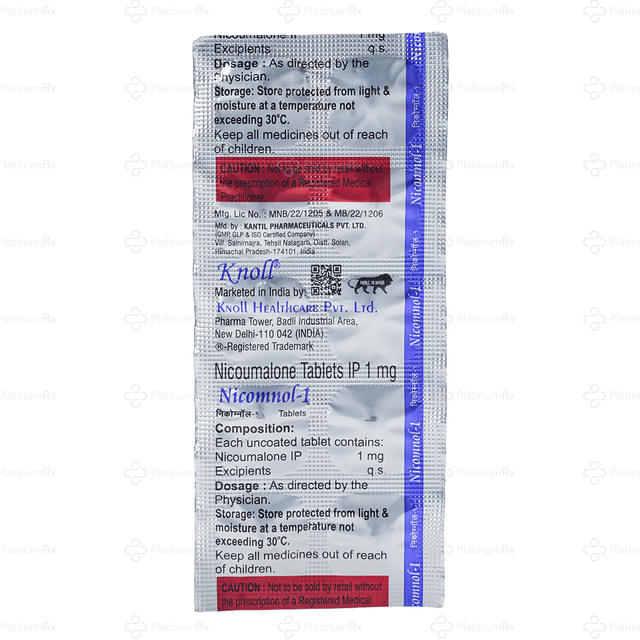 Nicomnol 1mg Tablet 10s