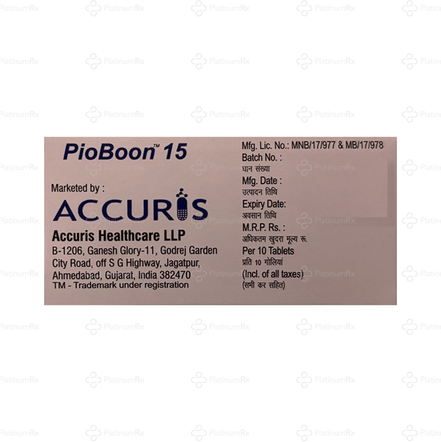 PioBoon 15mg Tablet 10s