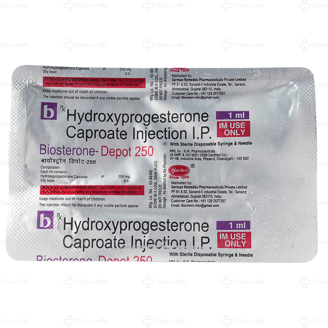 Biosterone Depot 250mg Injection 1ml