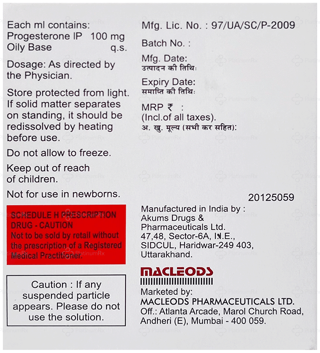 Macgest 100mg Injection 1ml