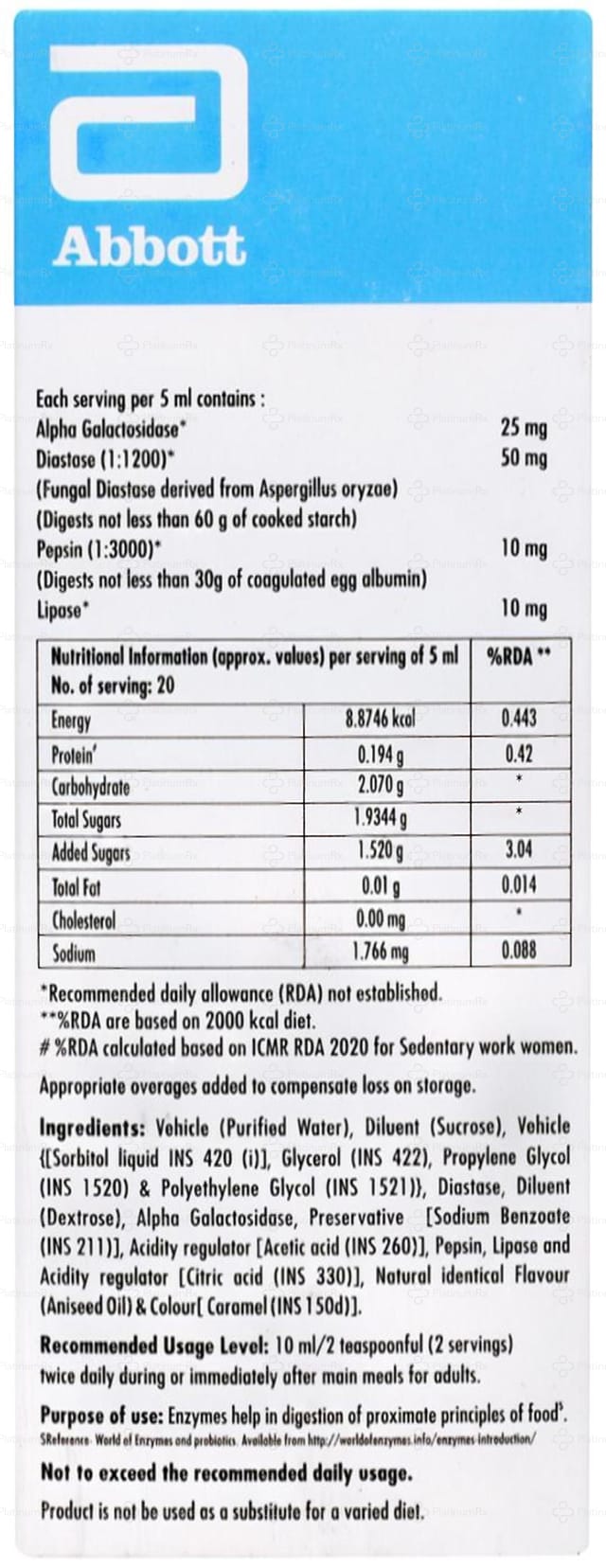 Pankreoflat Liquid 100ml