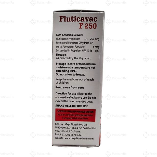 Fluticavac F 6/250mcg Inhaler 120MDI