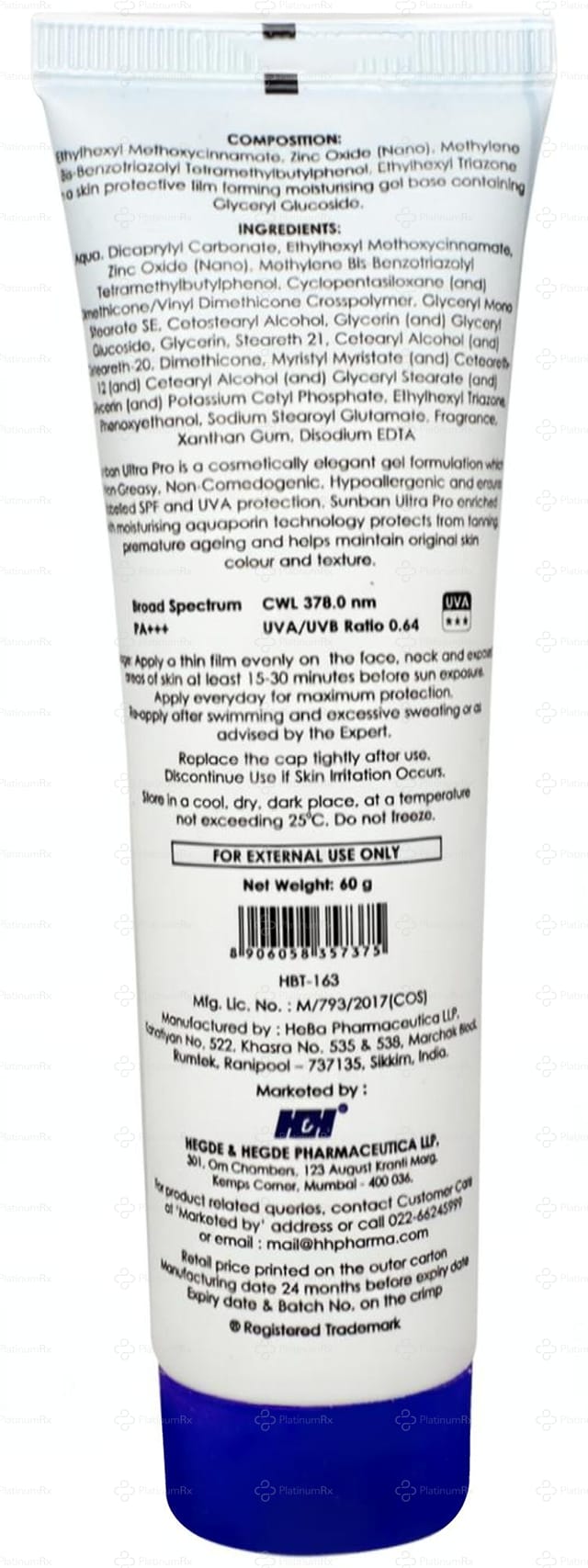 Sunban Ultra Pro SPF 35 + Gel 60gm