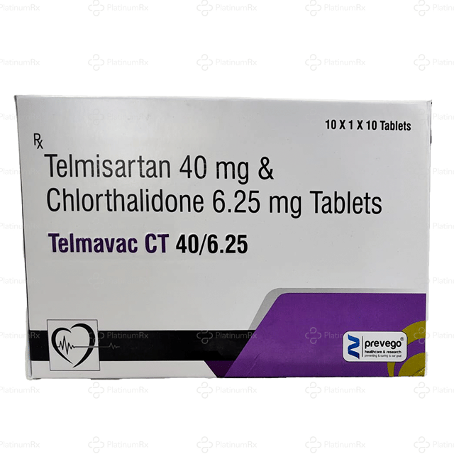 Telmavac CT 40/6.25mg Tablet 10s