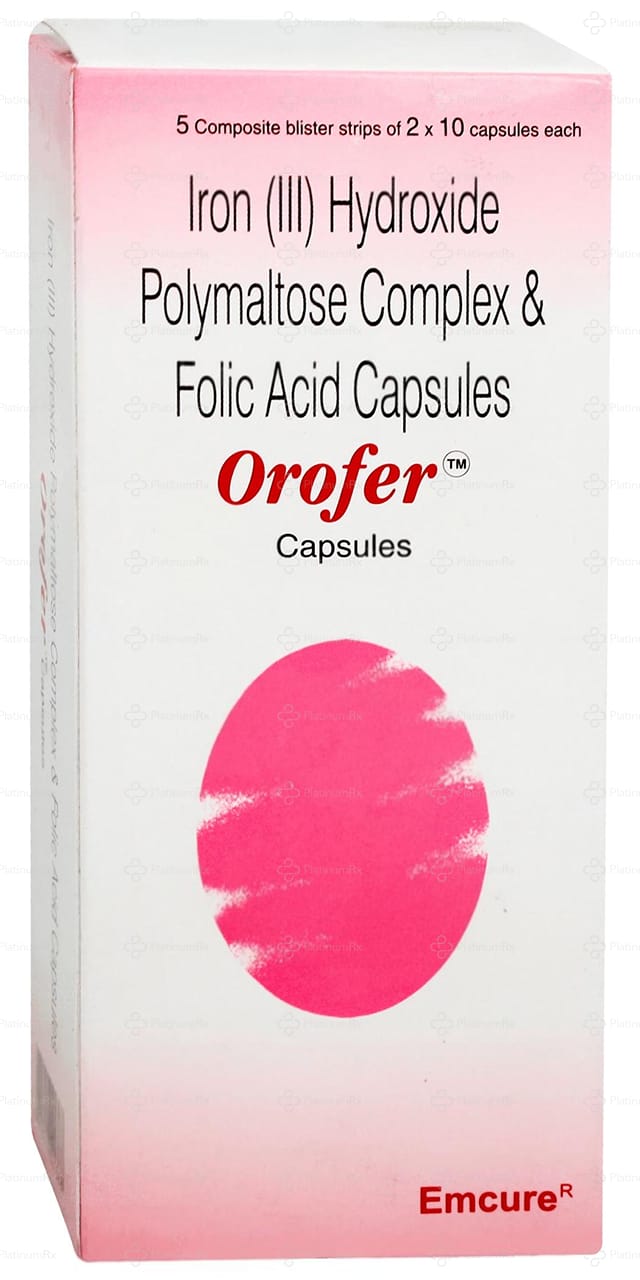Orofer 550mcg/100mg Capsule 10s