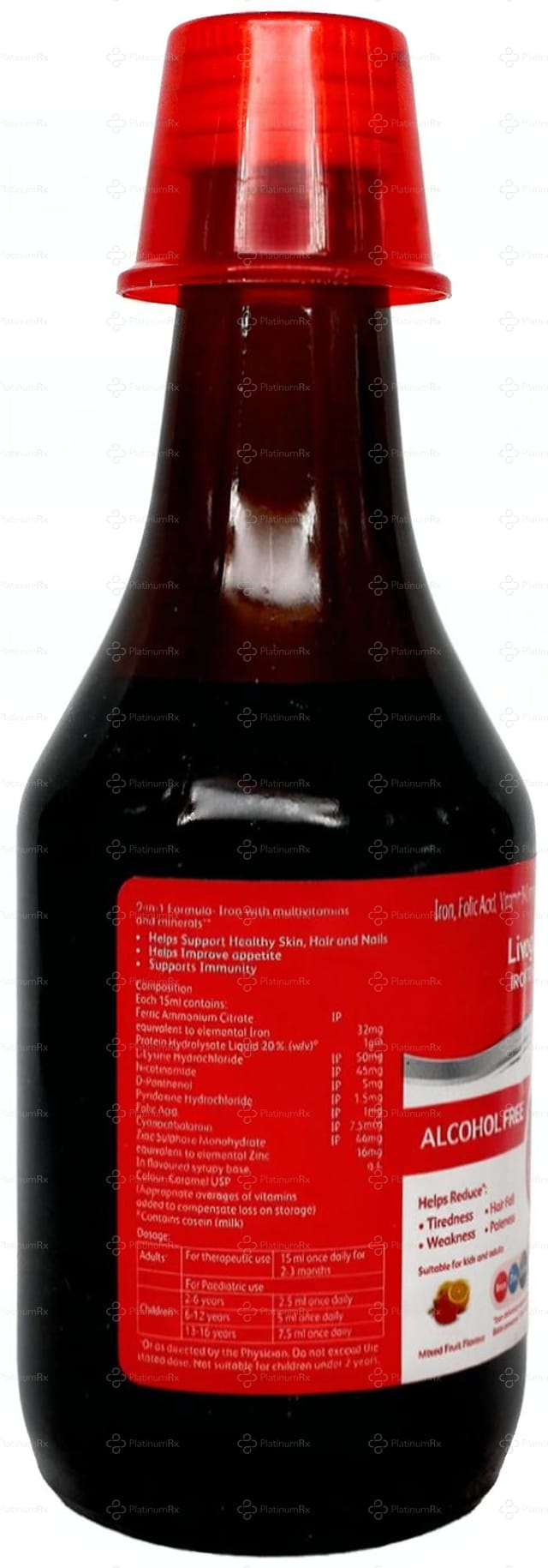 Livogen Iron Tonic Mixed Fruit Flavour Syrup 200ml