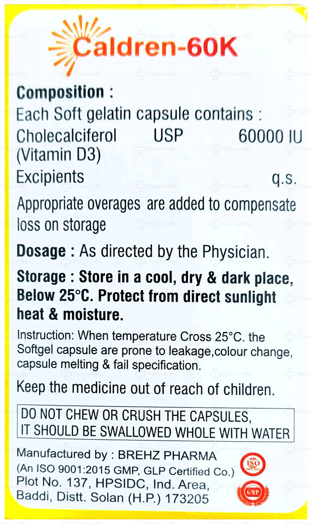 Caldren 60000IU Softgel capsule 4s