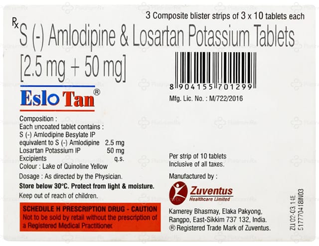 Eslo Tan 50/2.5mg Tablet 10s