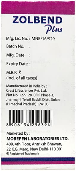 Zolbend Plus 3/200mg Syrup 10ml