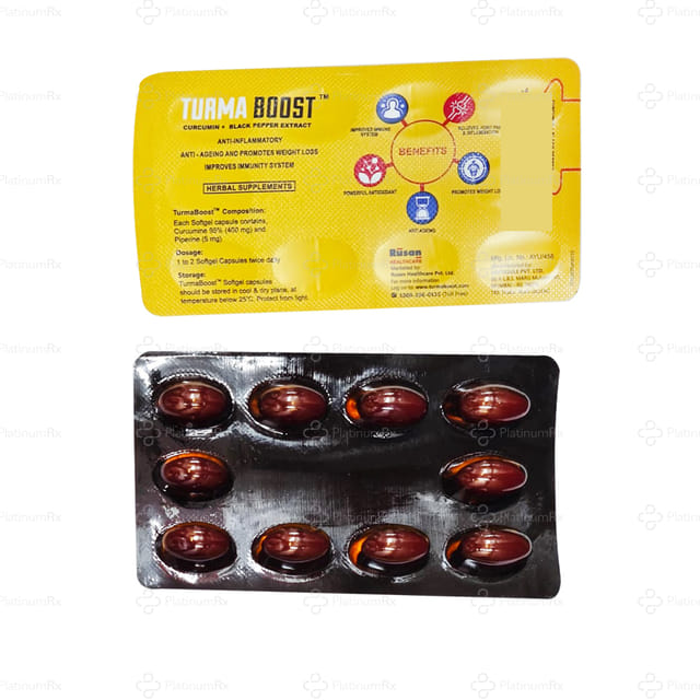 TurmaBoost Curcumin + Black Pepper�Extract Capsule 10s