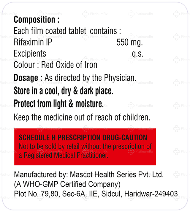 Rifapaxin 550mg Tablet 10s