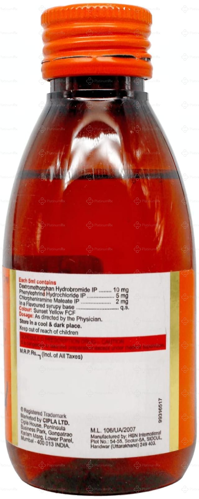 Cof Q D 5/2/10mg Syrup 100ml