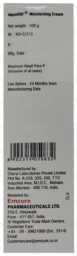 Aqua Oat Moisturizing Cream 100gm