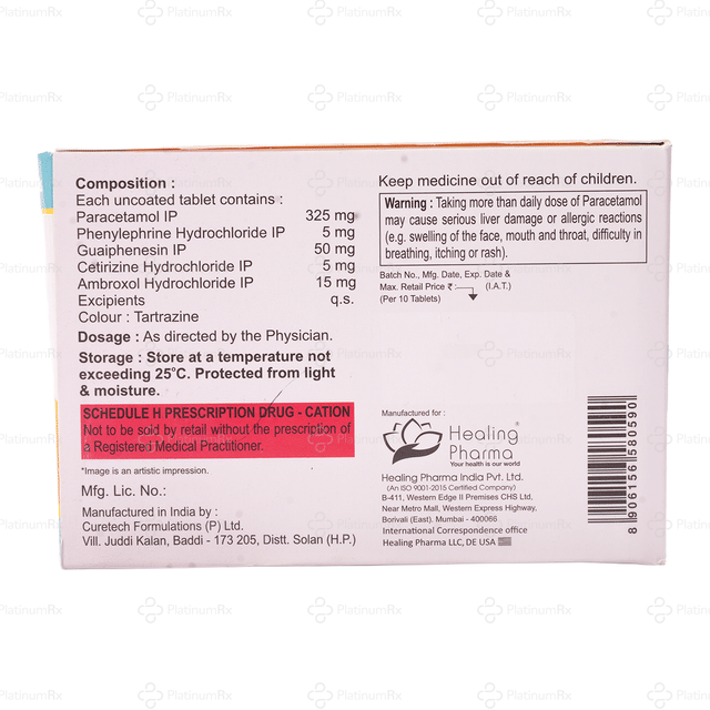 Healing Cough And Cold Tablet 10s