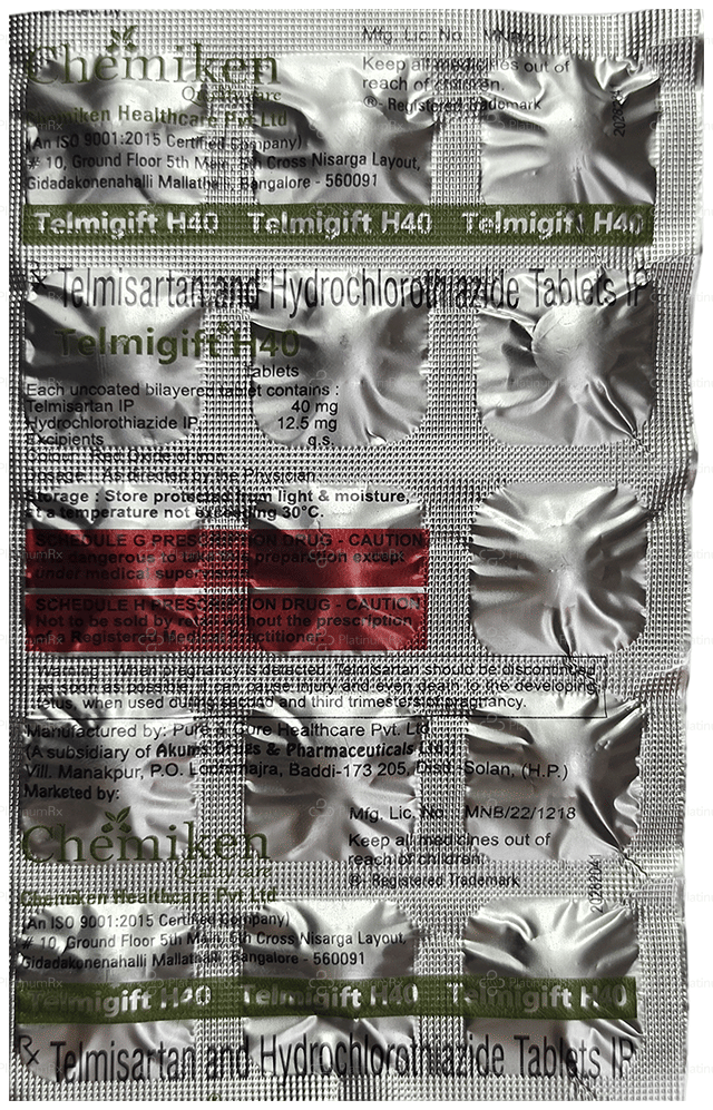 Telmigift H 12.5/40mg Tablet 15s