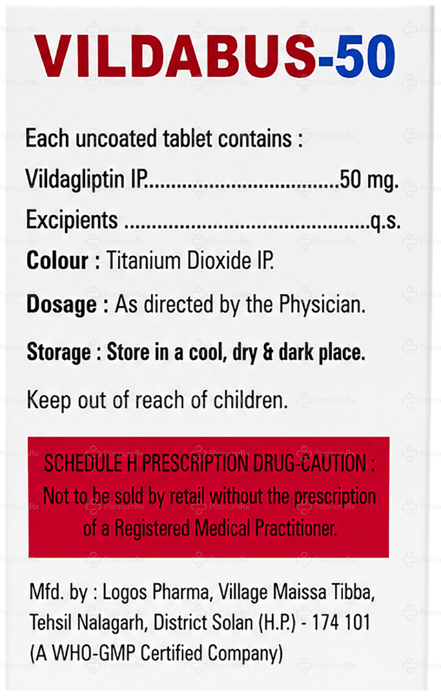 Vildabus 50mg Tablet 15s
