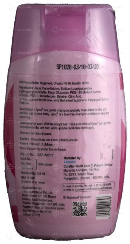 Spoo Baby Tear Free Shampoo 125ml