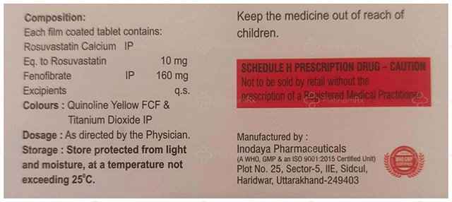 Rosuott F 160/10mg Tablet 10s