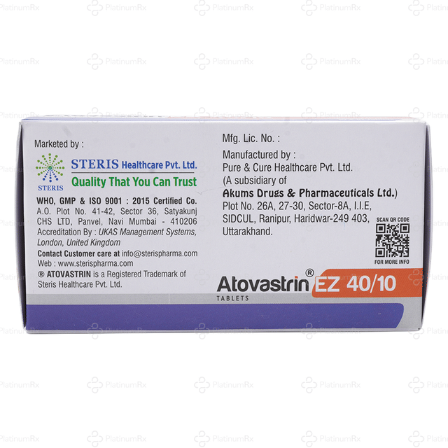 Atovastrin Ez 40/10mg Tablet 10s