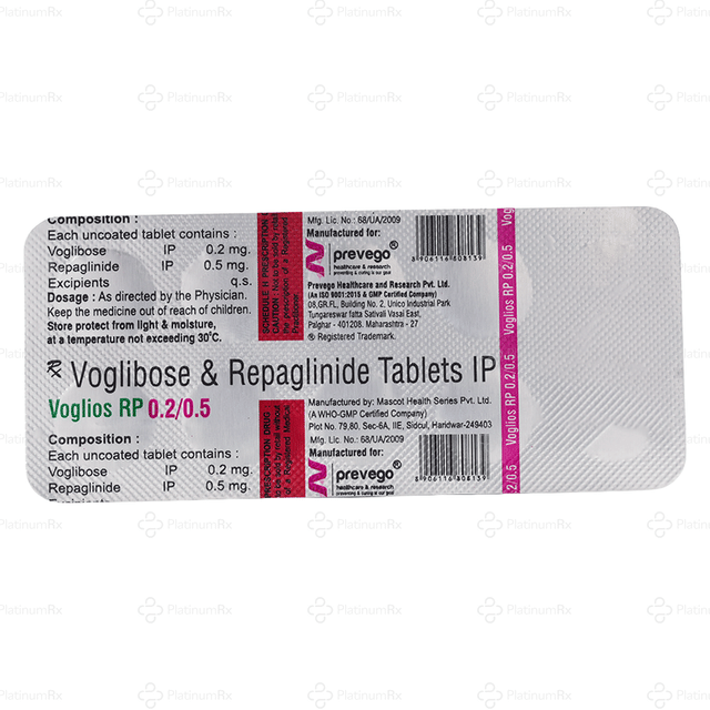Voglios RP 0.5/0.2mg Tablet 10s