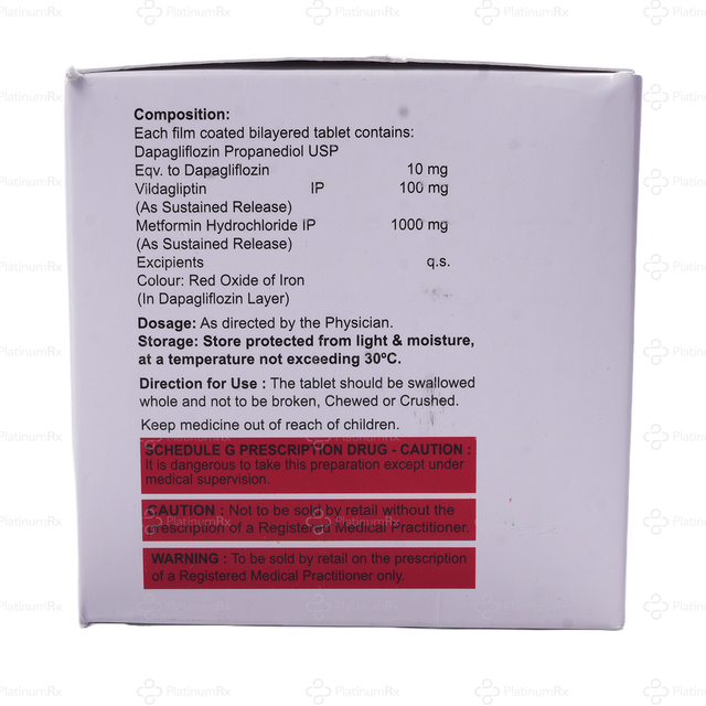 Vildasmart Trio Forte 10/1000/100mg Tablet SR 10s