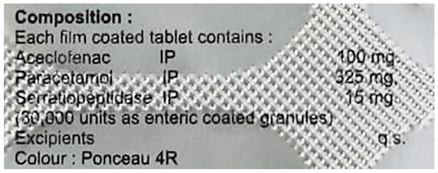Modiona SP 100/325/15mg Tablet 10s