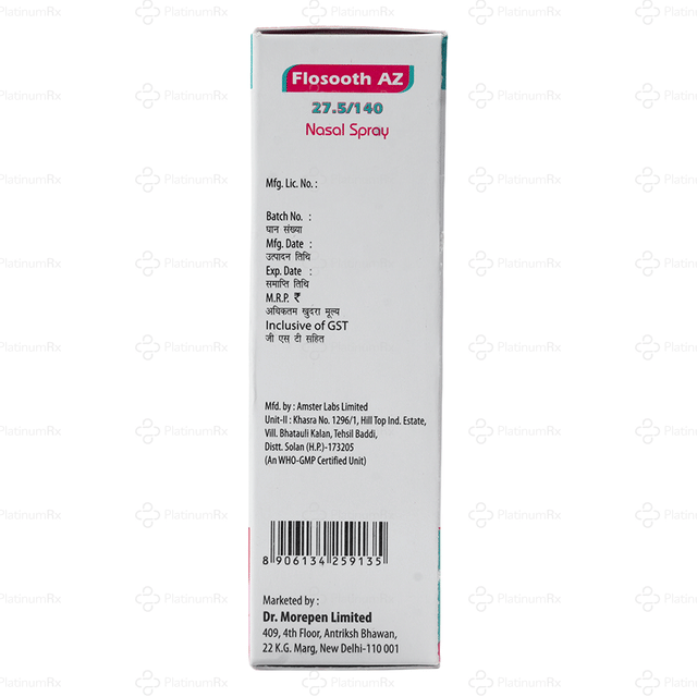 Flosooth AZ 27.5/140mcg 70MDI Nasal Spray 9.8ml