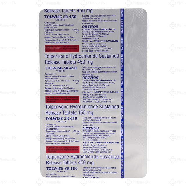 Tolwise SR 450mg Tablet 10s