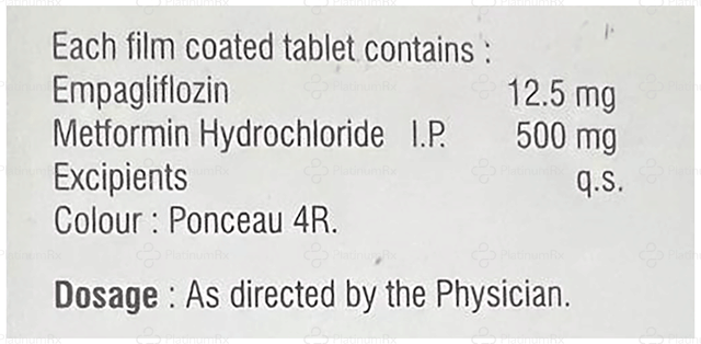 Vergempa M 12.5/500mg Tablet 10s