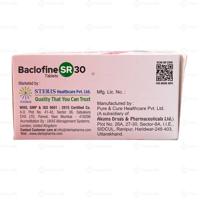 Baclofine SR 30mg Tablet 10s
