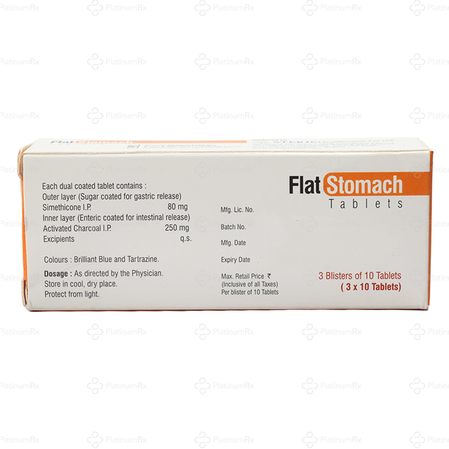 Flat Stomach 250/80mg Tablet 10s