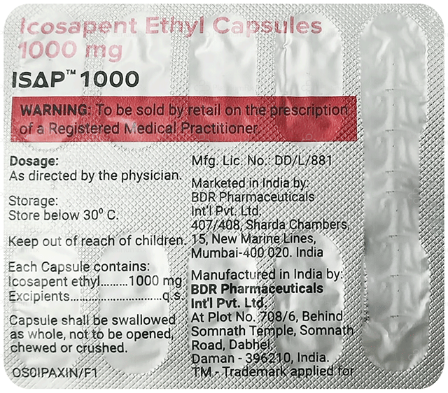 Isap 1000mg Capsule 10s
