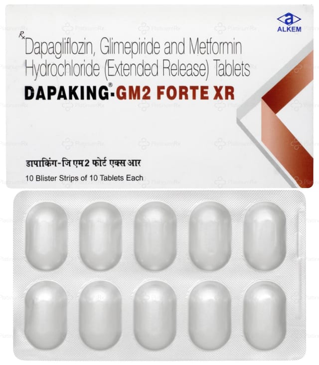 Dapaking GM 2/1000/10mg Forte XR Tablet 10s
