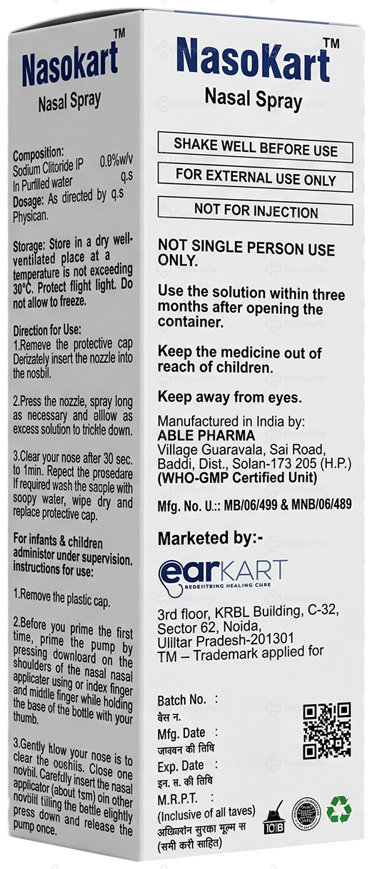 NasoKart 0.9% Nasal Spray 100ml
