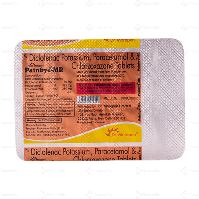 Painbye 50/325/250mg Tablet MR 10s