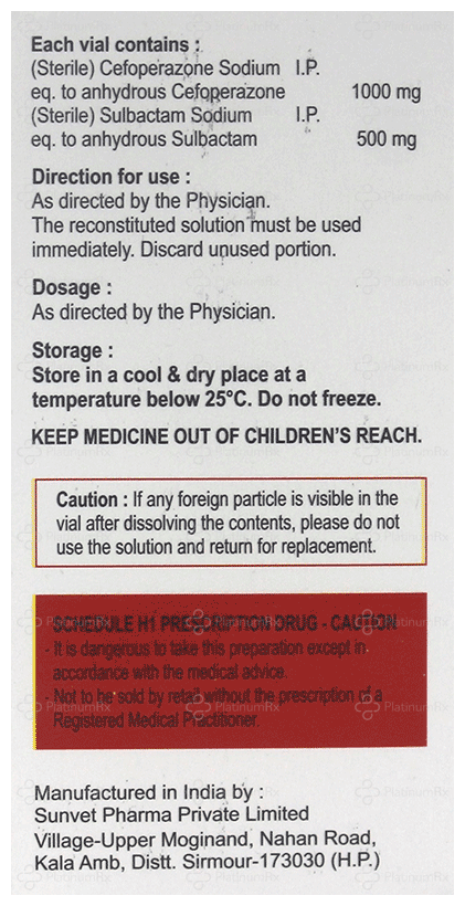B Captam C 1.5gm Injection 1s