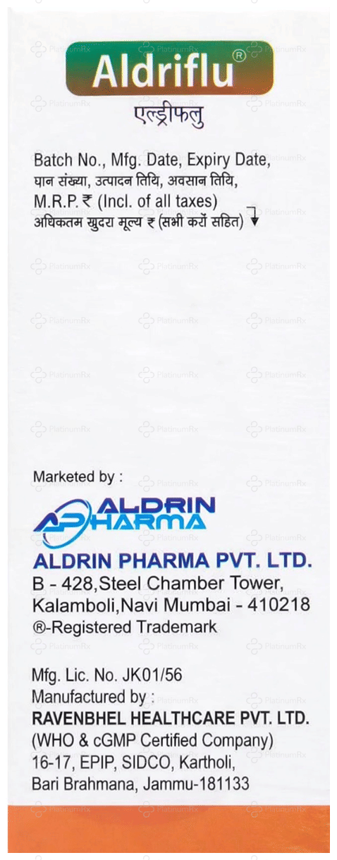Aldriflu 2/5mg Orange Delicious Syrup 60ml