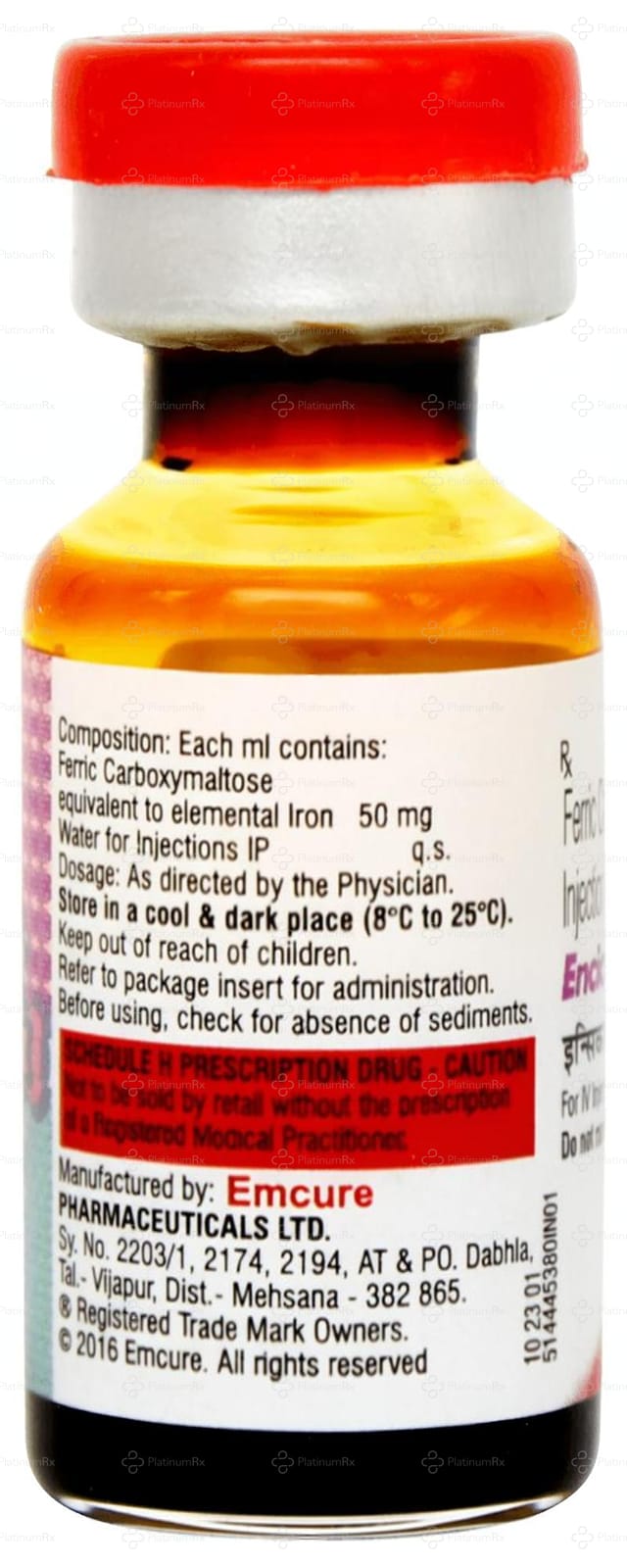 Encicarb 100mg/2ml (50mg/ml) Injection 2ml