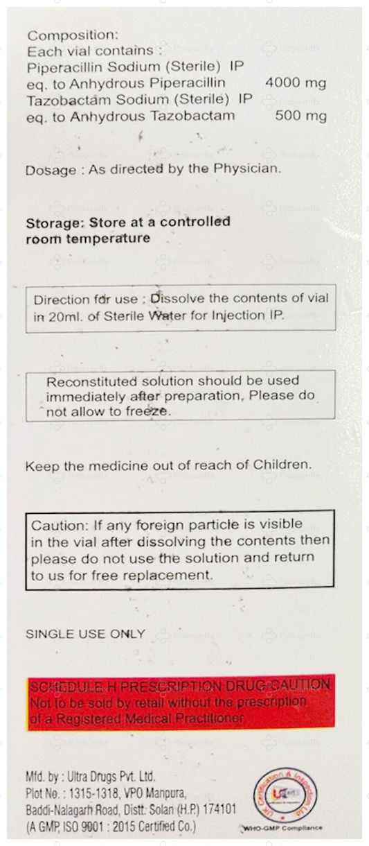 Tazocap 4000/500mg Injection 1s