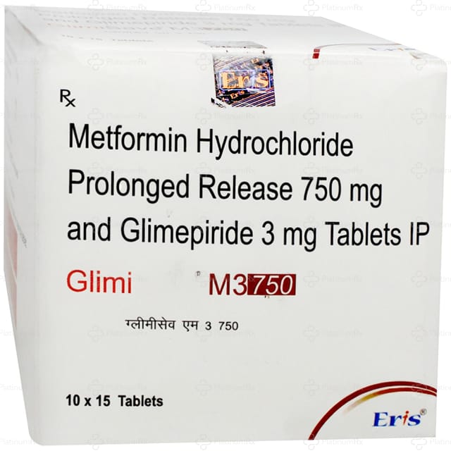 Glimisave M 3/750mg Tablet PR 15s
