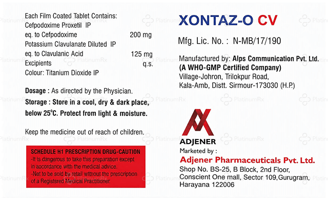 Xontaz O CV 200/125mg Tablet 10s