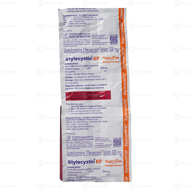 Stylecystin EF 600mg Effervescent Tablet 10s
