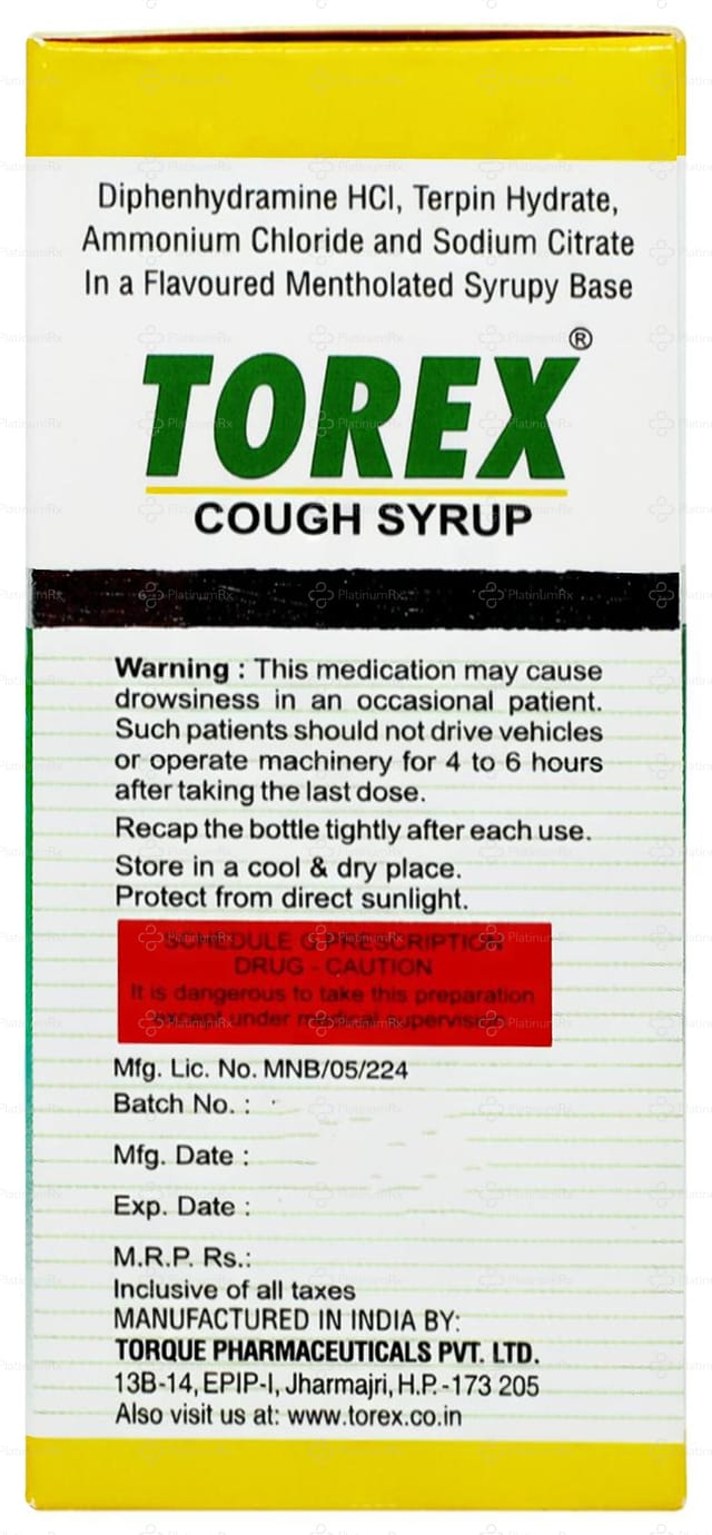 Torex Cough Syrup 100ml