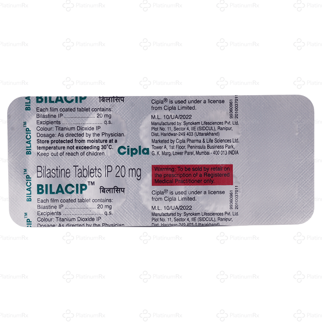 Bilacip 20mg Tablet 10s