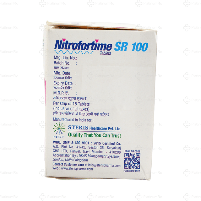 Nitrofortime SR 100mg Tablet 15s