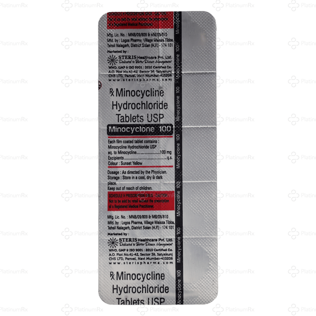 Minocyclone 100mg Tablet 10s