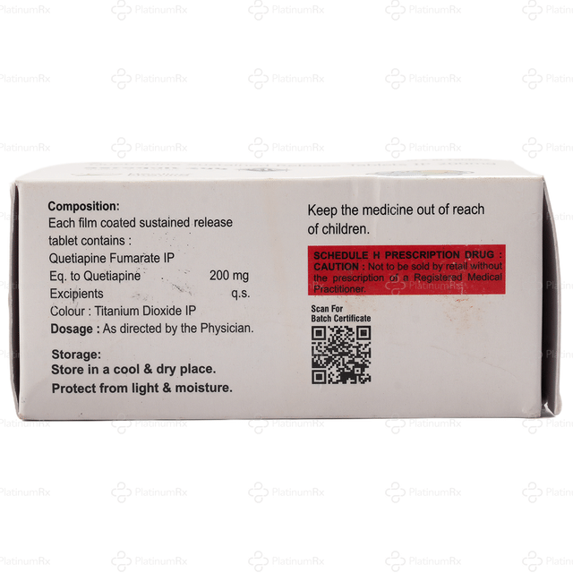 Seroquit 200mg Tablet SR 10s