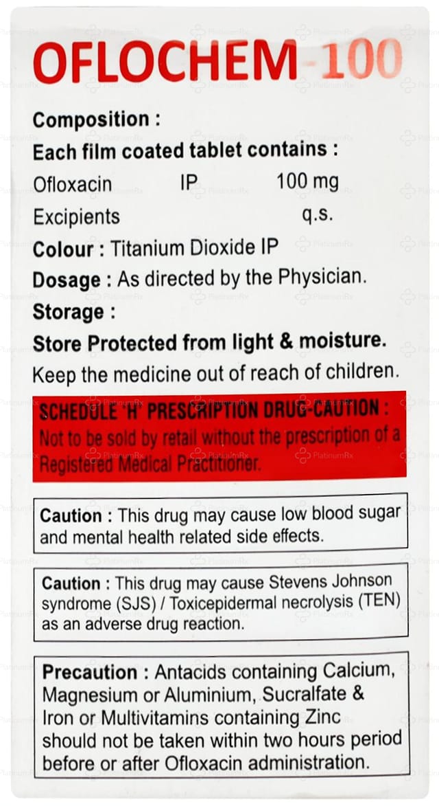 Oflochem 100mg Tablet 10s