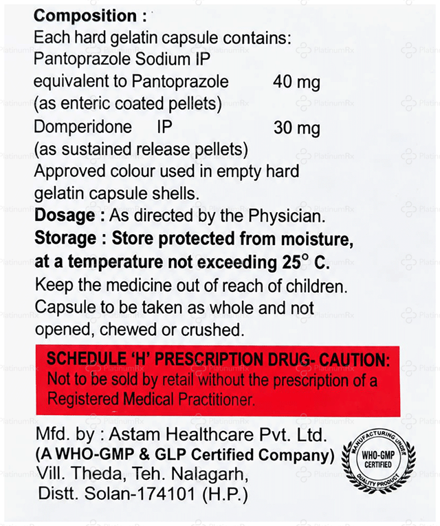 Pantoriel D 30/40mg Capsule SR 10s